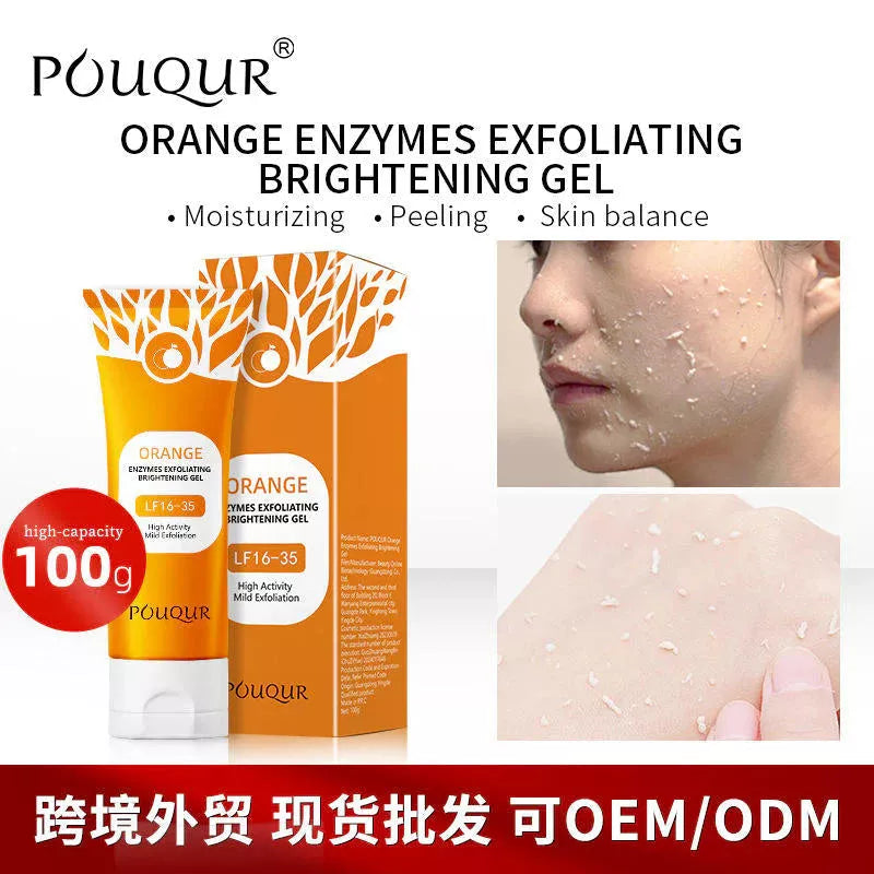 Orange Whitening Exfoliating Brightening Gel – Deep Cleansing & Skin Brightening Face Scrub