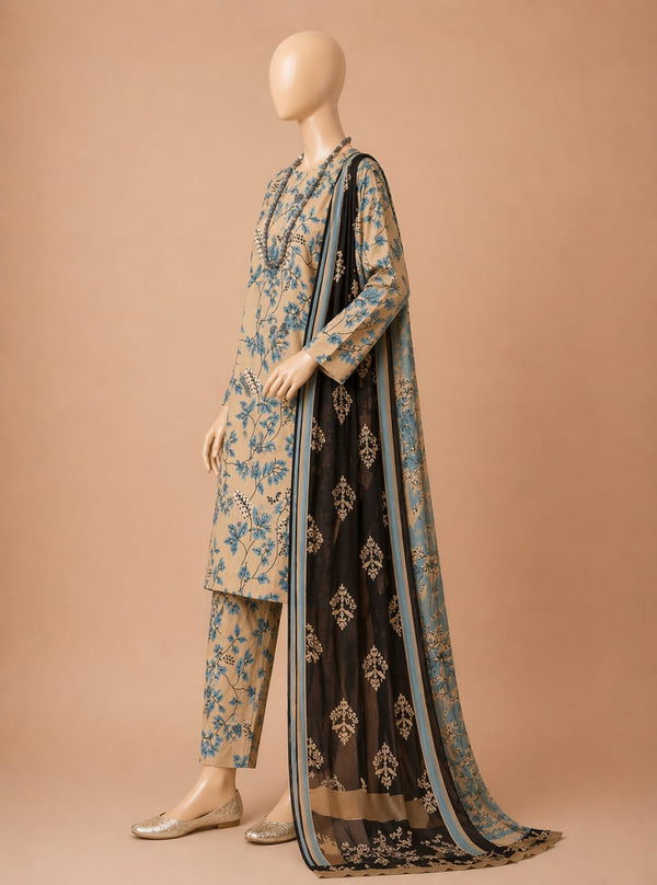 FF-01 Printed Airjet Viscous Silk 3pc W