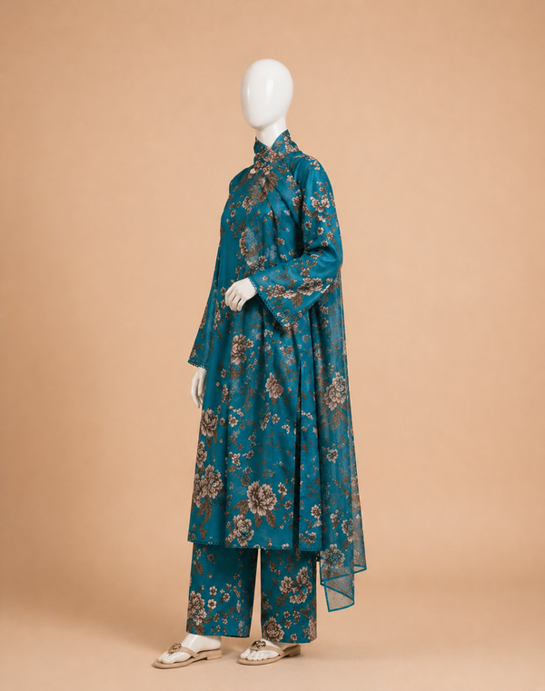 Ac-156 Shamooz Silk Printed 3PC Wt
