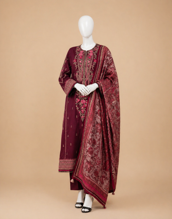 Sapphire Coco-97 Embroidered Dhanak 3PC