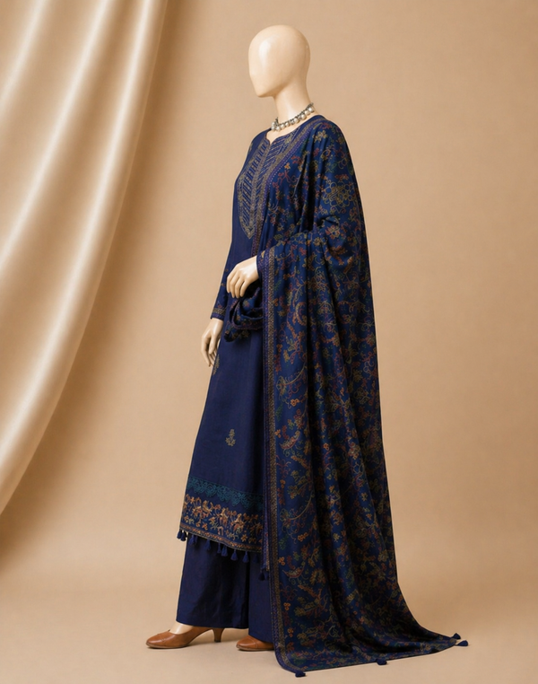 Bareeze D-10 Embroidered Dhanak 3PC Winter Collection