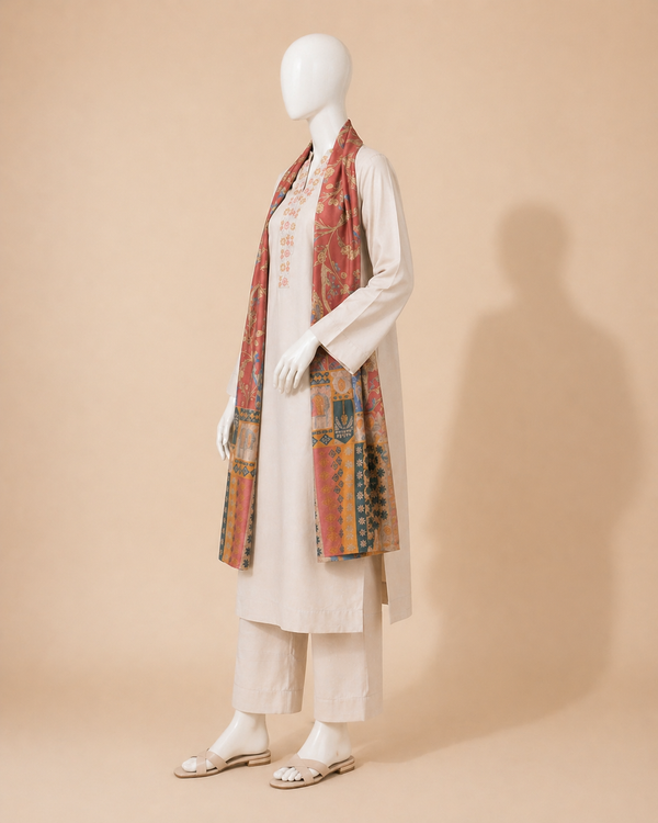 Sapphire D-189 Embroidered lawn 3pc