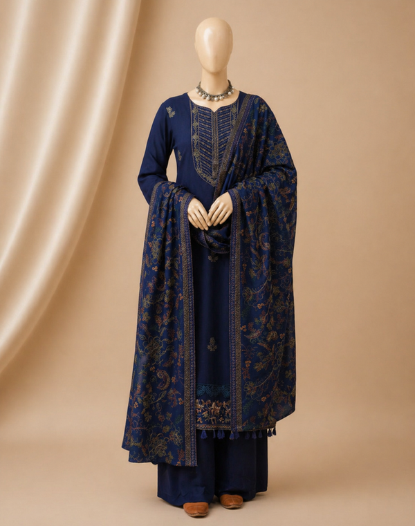 Bareeze D-10 Embroidered Dhanak 3PC Winter Collection