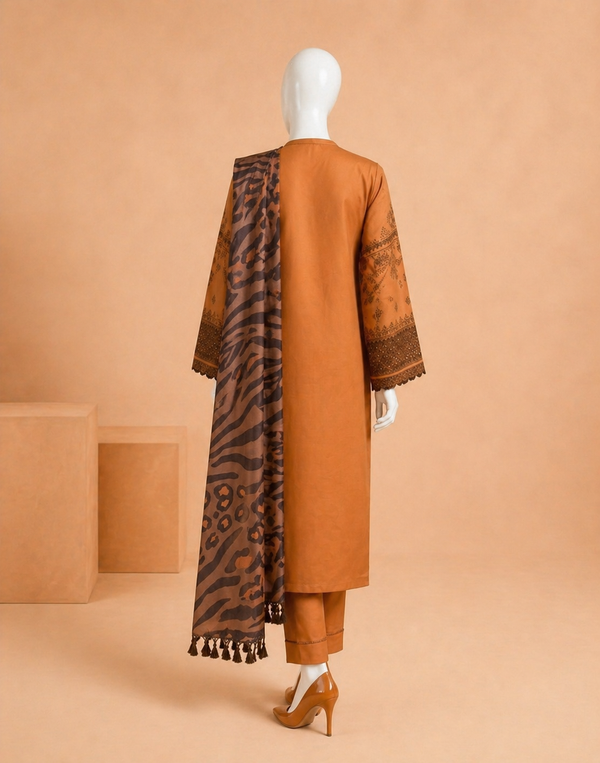 Nishat CH-01 Embroidered Dhanak 3pc