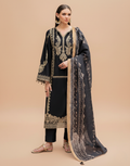 Izel Embroidered Dhanak 3PC D-91
