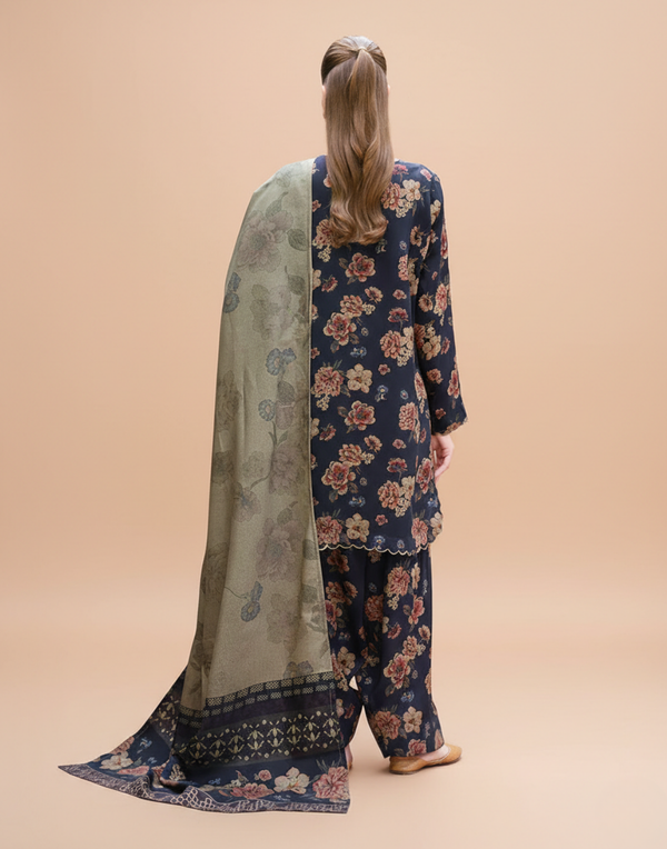 Sapphire D-8003 Circle Khaddar Printed 3PC