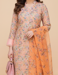 AC-03 Peach Printed Airjet Viscous Silk 3pc Wt