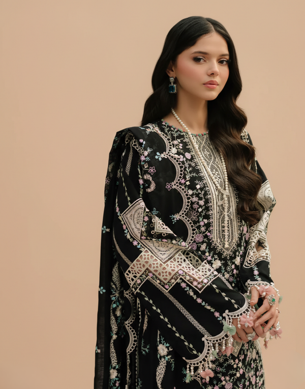 Eid Collection BIN ILYAS Embroidered lawn 3Pc BIL-06