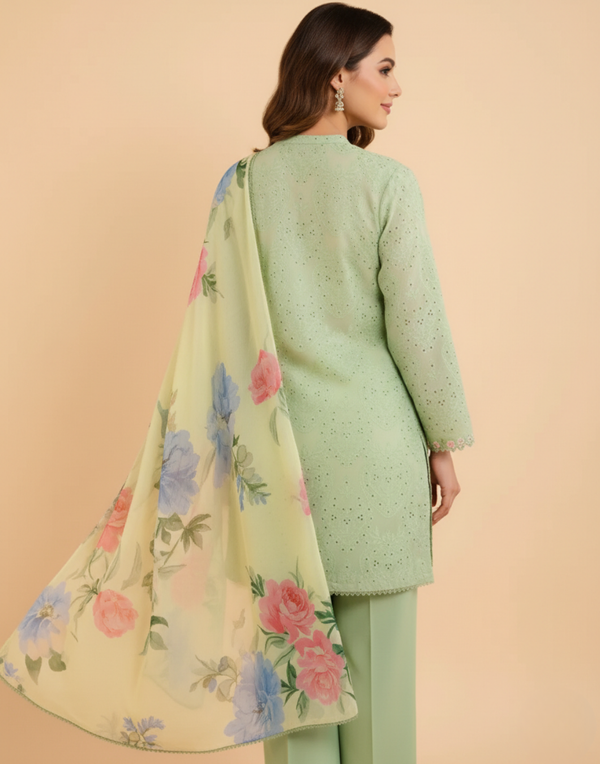 Chikenkari Embroidered lawn 3Pc COCO-51