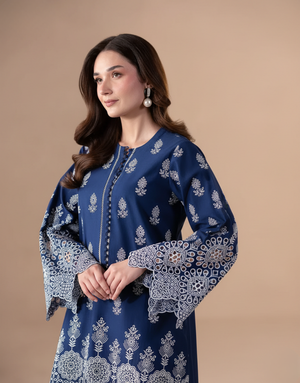 Garnet Embroidered Lawn 2Pc - Noor's Collection