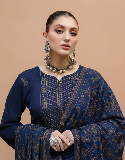 Bareeze D-10 Embroidered Dhanak 3PC Winter Collection