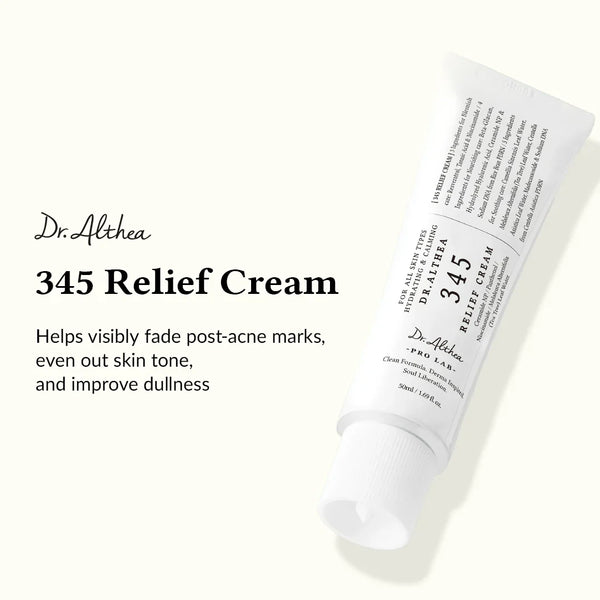 Dr. Althea 345 Relief Cream 50ml | Soothing & Repair Moisturizer for Sensitive Skin