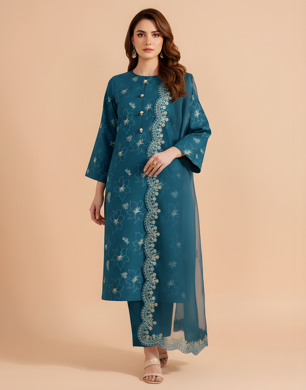 Sapphire ET-100 Embroidered lawn 3PC