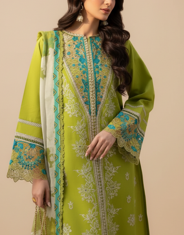Sapphire IZ-06 Embroidered lawn 3PC