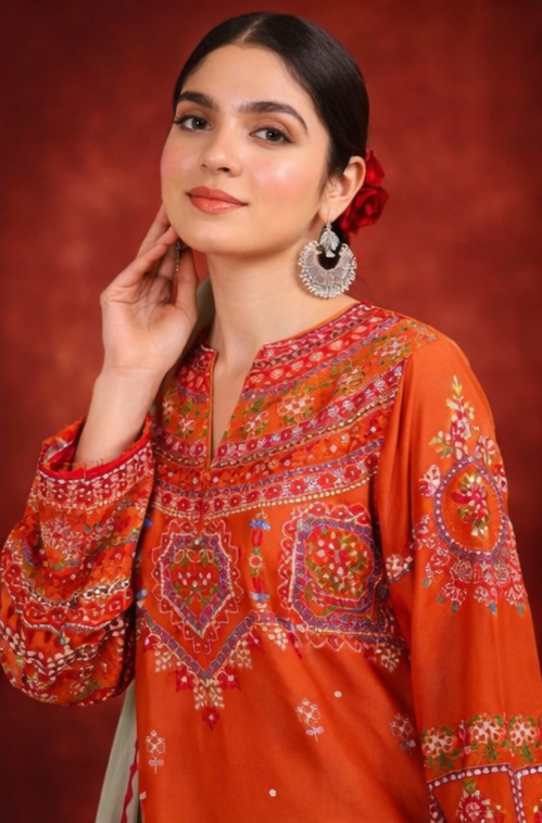 Crossstitch Embroidered lawn 3PC CS-13