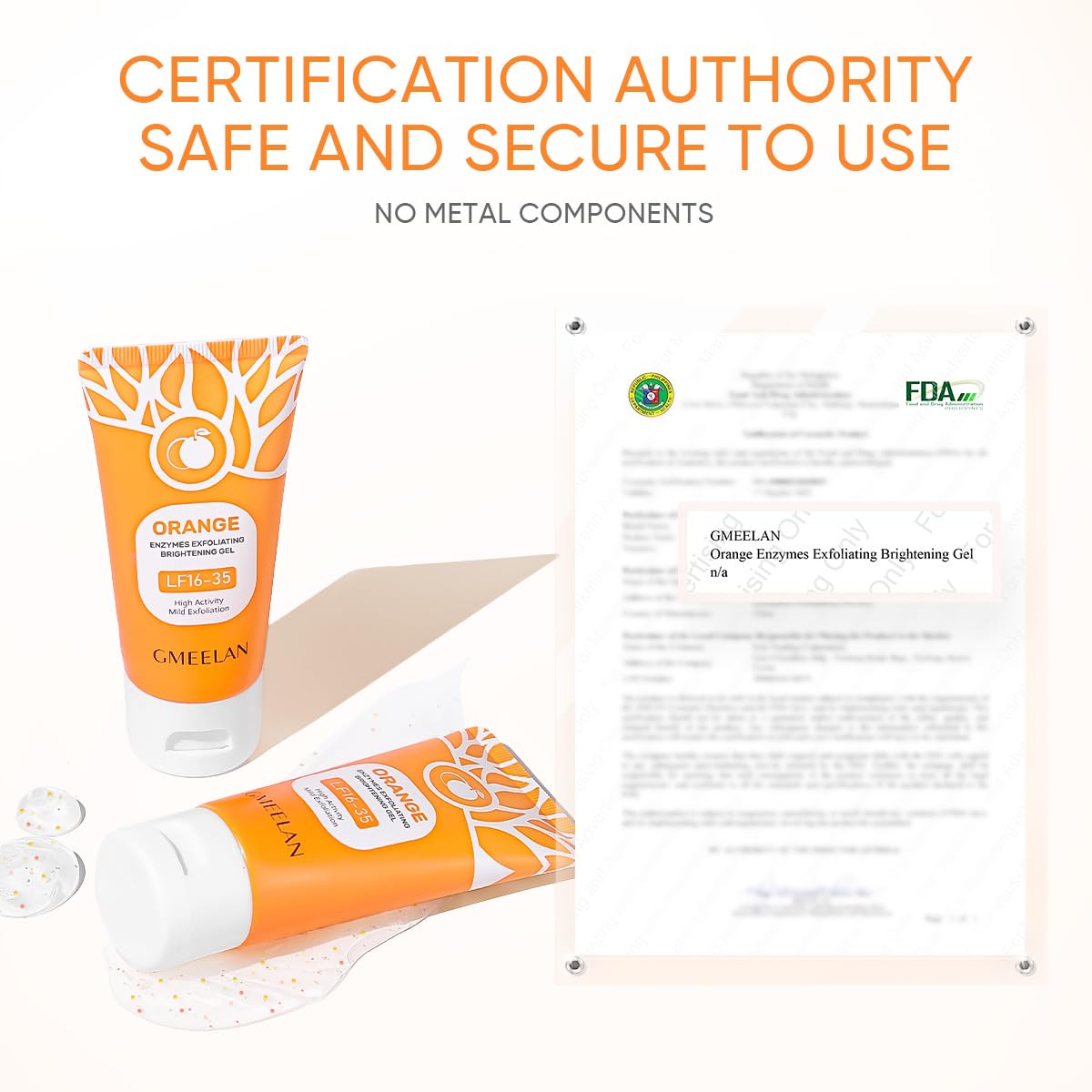 Orange Whitening Exfoliating Brightening Gel – Deep Cleansing & Skin Brightening Face Scrub