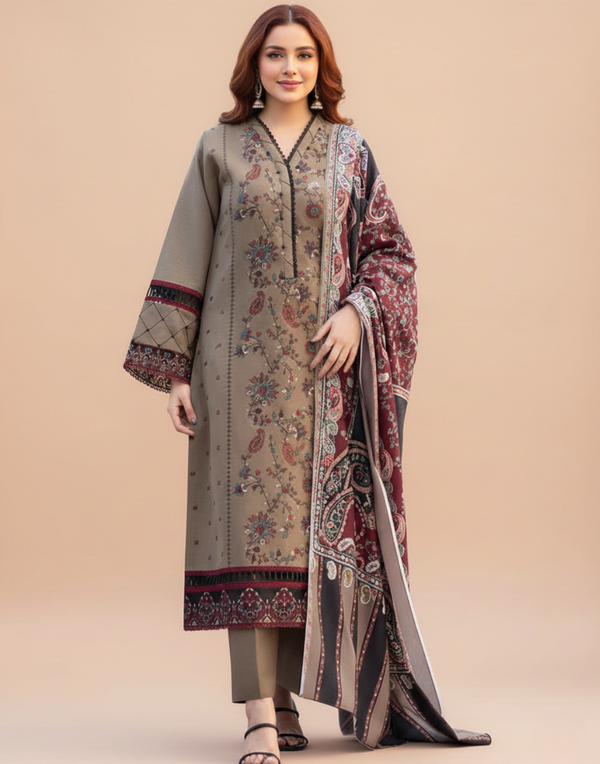 Bin Ilyas BI-01 Embroidered Lawn 3PC