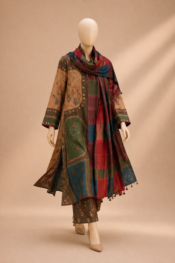 Sapphire D-2110 Lawn Printed 3PC