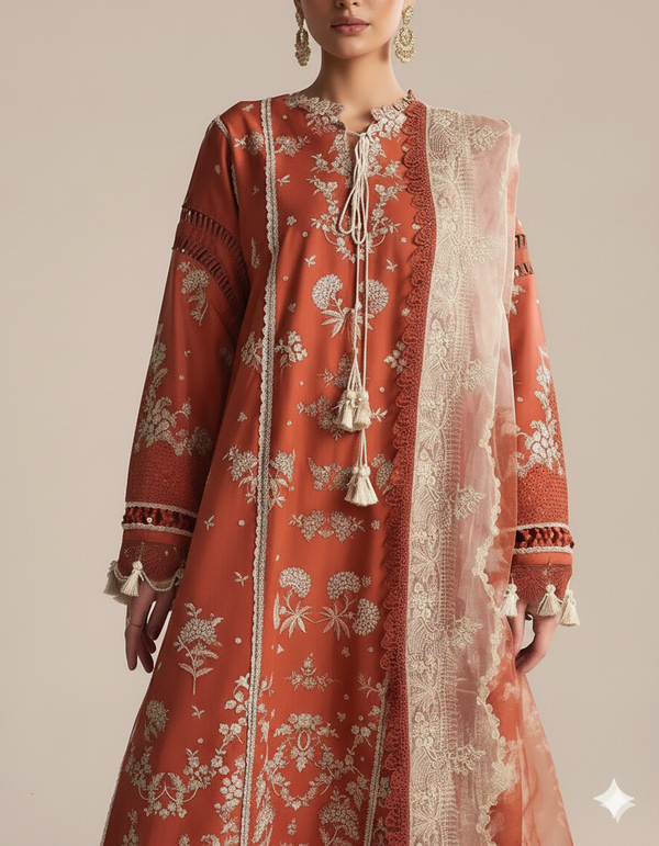 COCO-213 Dhanak Embroidered 3PC