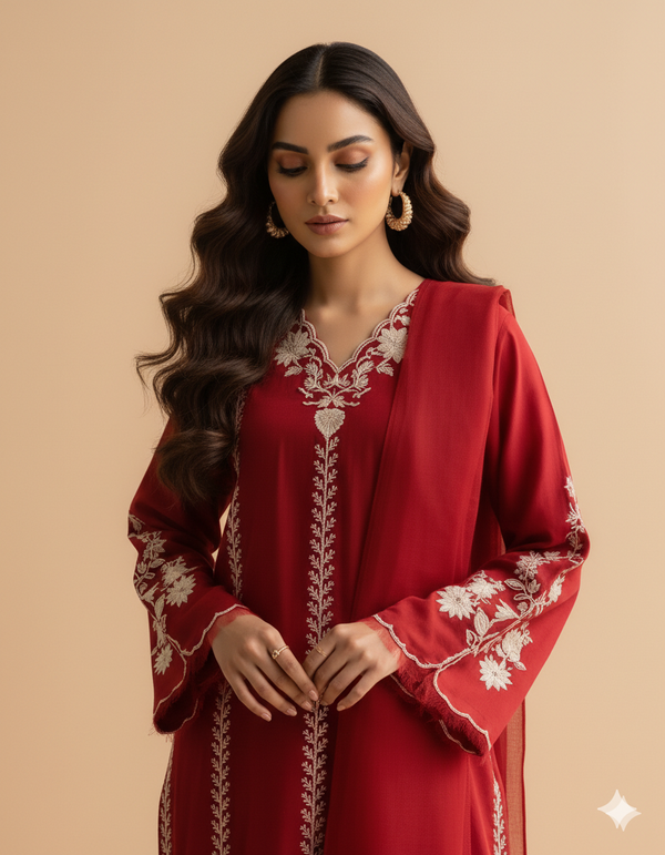 COCO-211 Dhanak Embroidered 3PC