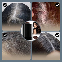 Hair Color Stick, Instant Gray Coverage, Natural Look, Waterproof Temporary Hair Dye for Men & Women