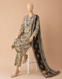 FF-01 Printed Airjet Viscous Silk 3pc W