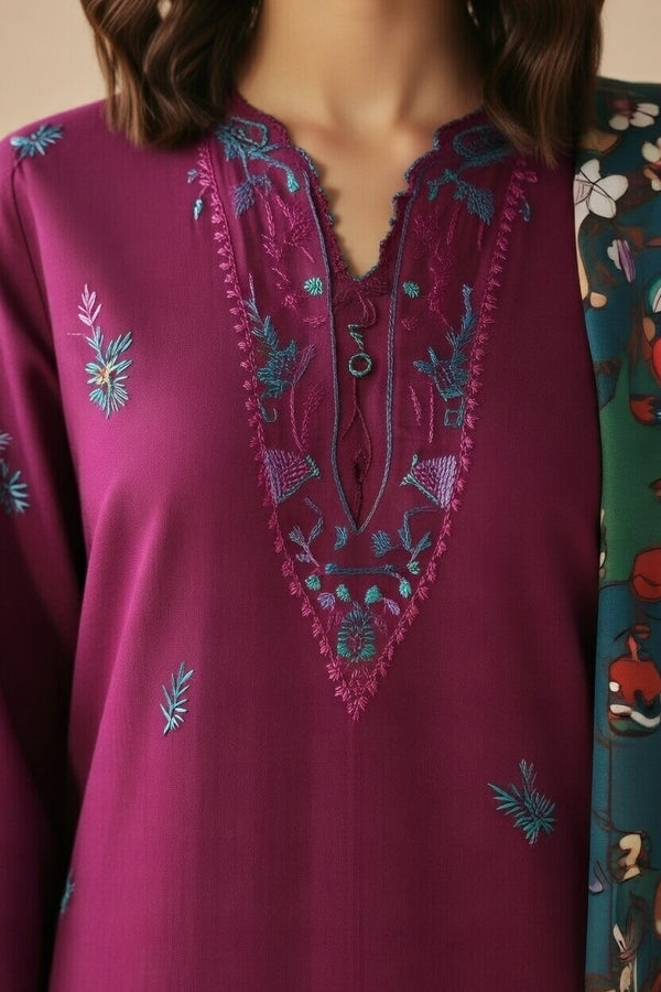 Embroidered lawn Three Piece D-267