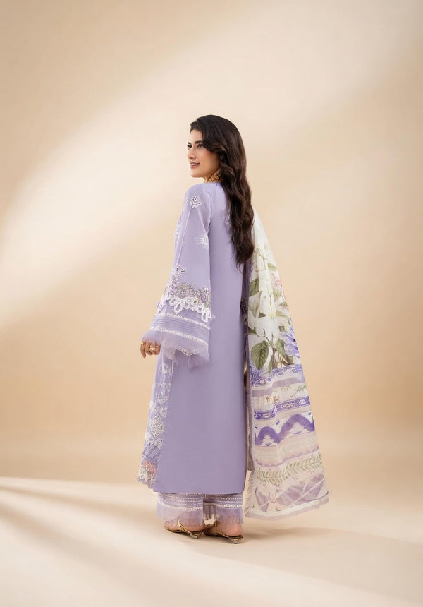 Elaf lavender love ChikenKari Embroidered Three Piece Lawn Collection