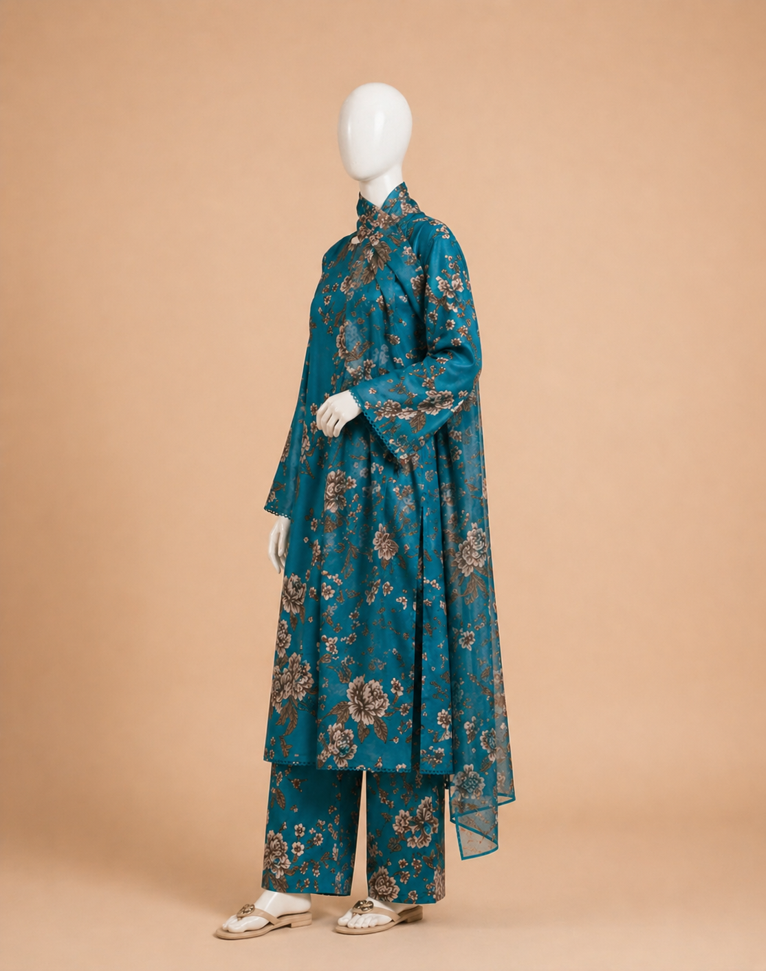 Ac-156 Shamooz Silk Printed 3PC Wt