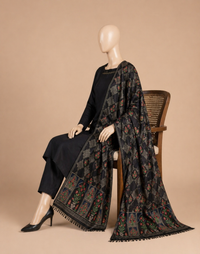 Bareeze FCC-537 Black Embroidered Dhanak 3PC Winter Collection