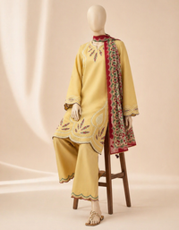 Sapphire D-176 Embroidered Dhanak 3PC