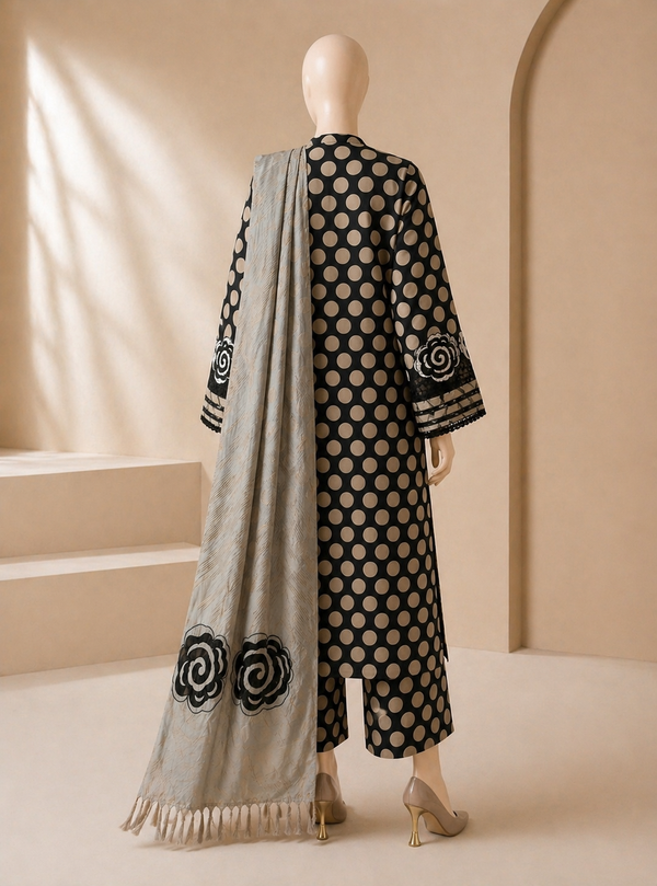 Sapphire D-802 Circle Khaddar Printed 3PC