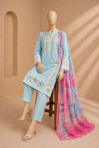 Embroidered lawn 3Pc