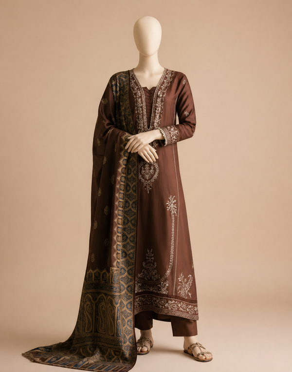 COCO-223 Dhanak Embroidered 3PC