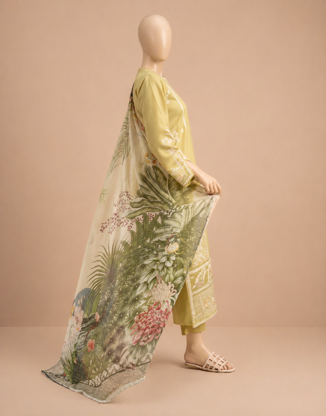 Inara Embroidered Dhanak 3PC D-07