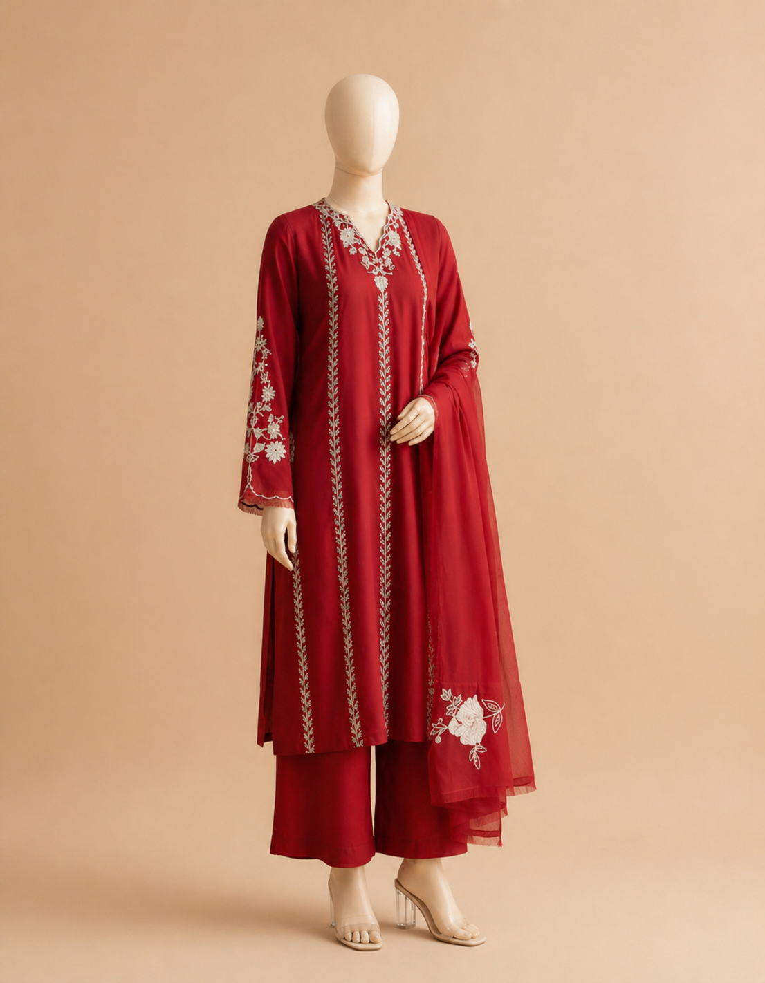 COCO-211 Dhanak Embroidered 3PC