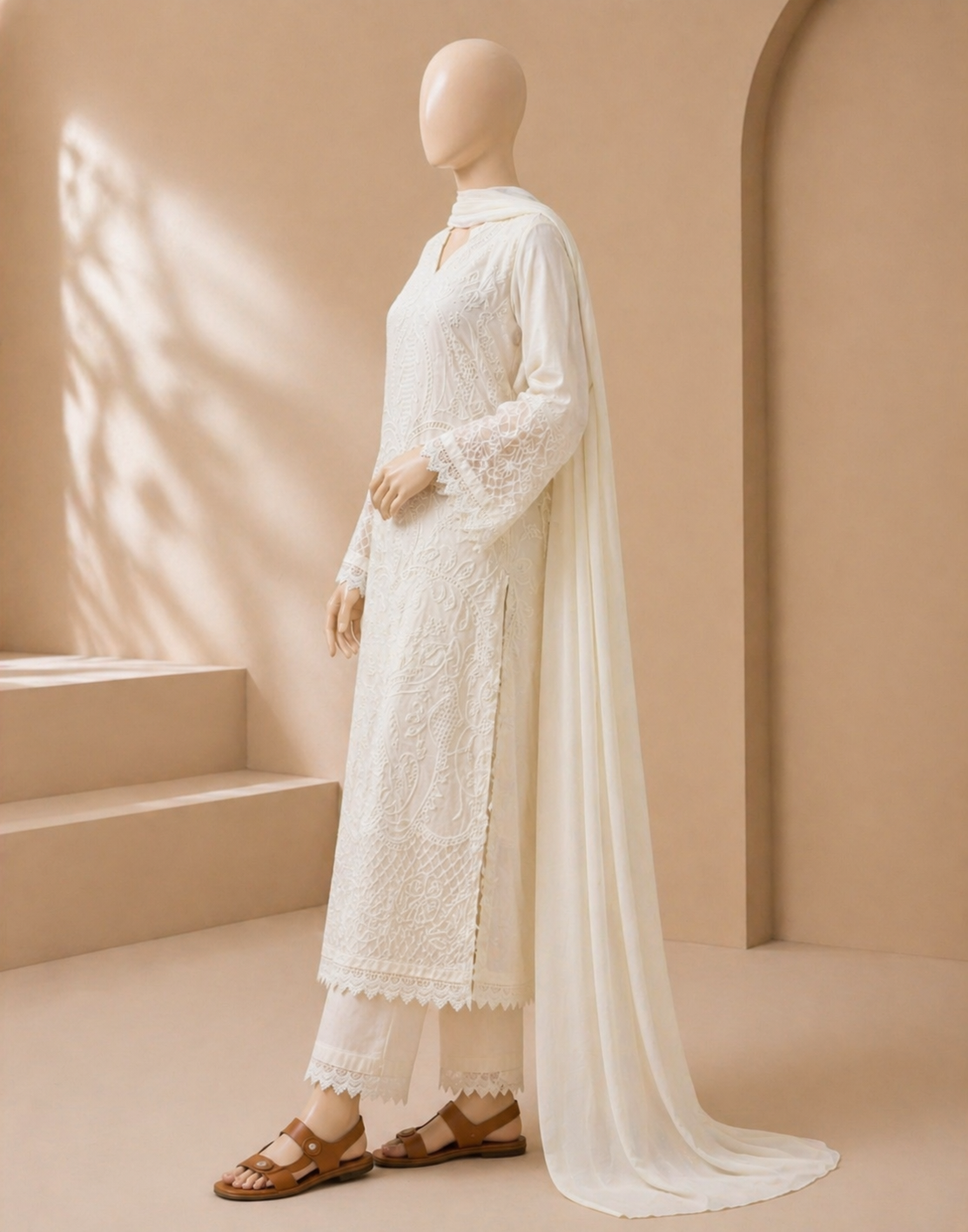 Motifz Embroidered Dhanak 3PC Winter D-235