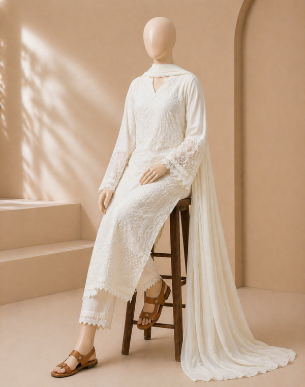 Motifz Embroidered Dhanak 3PC Winter D-235