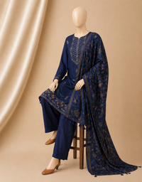 Bareeze D-10 Embroidered Dhanak 3PC Winter Collection
