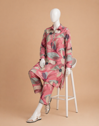 D-730 Printed Silk 2pc Wt