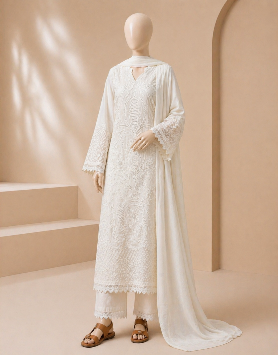 Motifz Embroidered Dhanak 3PC Winter D-235