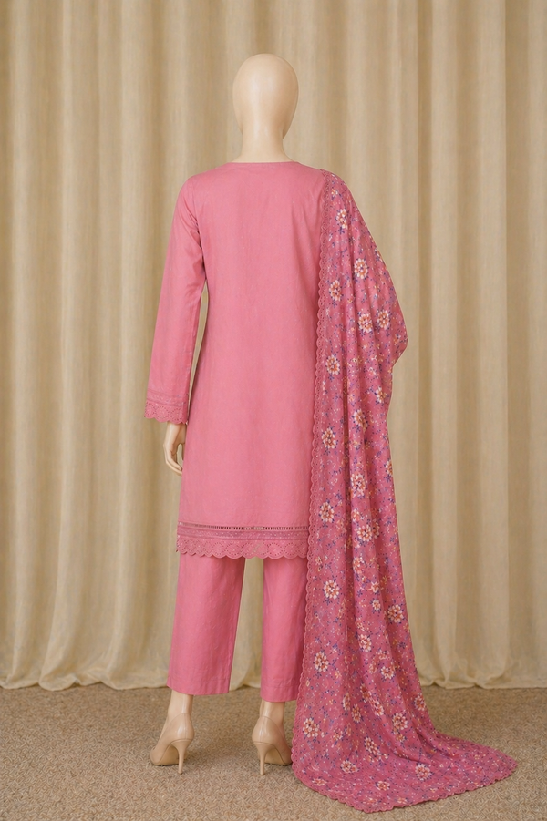 437 Lawn Embroidered three piece