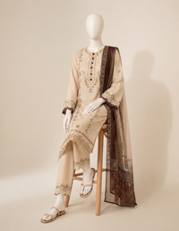 Sapphire D-299 Embroidered Dhanak 3PC