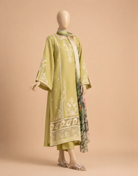 Inara Embroidered Dhanak 3PC D-07