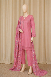 437 Lawn Embroidered three piece