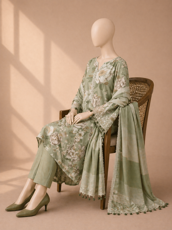 Printed 3PC green ( summer )