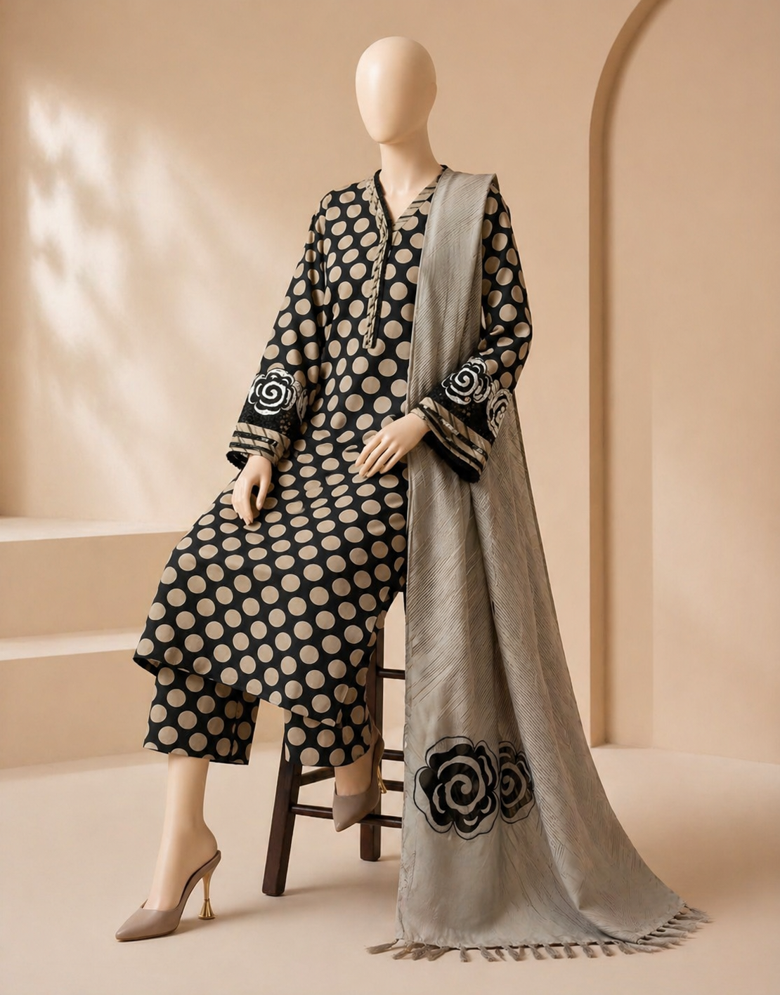 Sapphire D-802 Circle Khaddar Printed 3PC