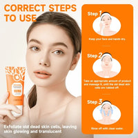 Orange Whitening Exfoliating Brightening Gel – Deep Cleansing & Skin Brightening Face Scrub